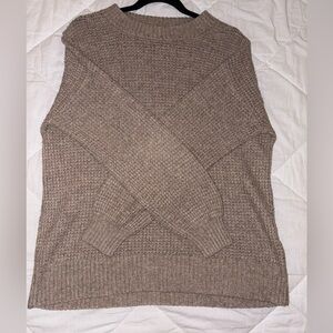 🤎 light brown/beige american eagle waffle-style knit sweater 🤎